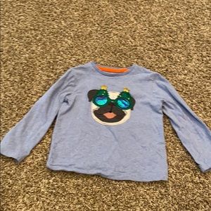 Mini Boden long sleeve appliqué t-shirt